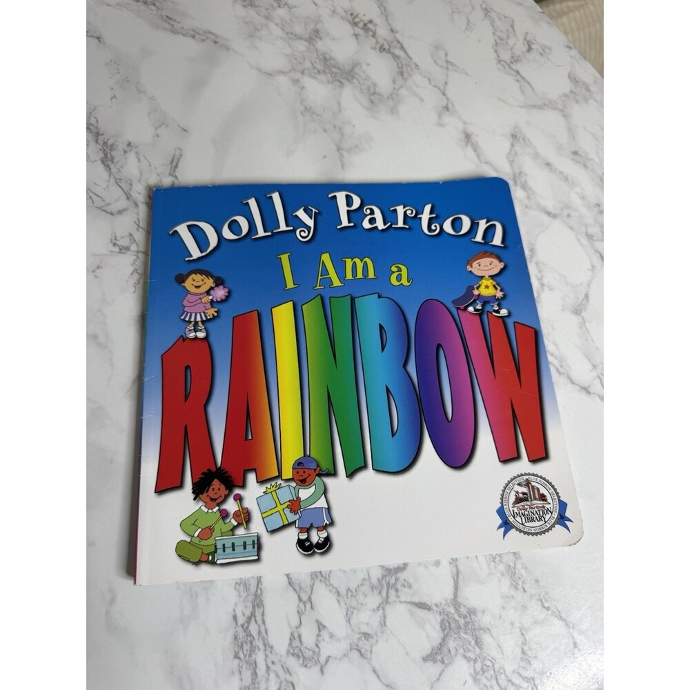Dolly Parton I Am a Rainbow Illustrated Board Book Ages 4-8 Ex-Library